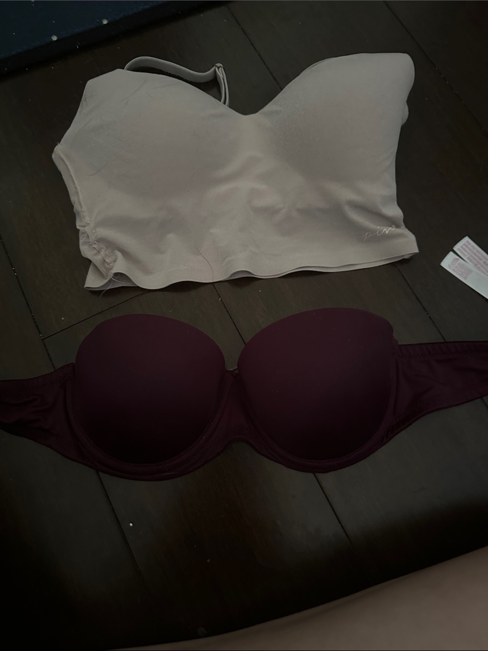 Two PINK Victoria’s Secret bras
